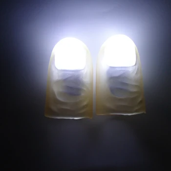 2 ks Strana Svetlo Svietiť Palce Svetlo LED Blikajúce Prsty Svetlo Magický Trik Rekvizity Halloween dekorácie osvetlenie TP899