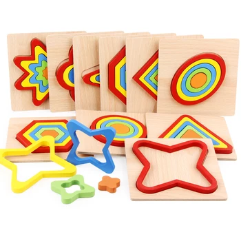 Batoľa 3D Puzzle, Hračky, Farebný Geometrický Tvar, Geometrický Poznanie obrazová Skladačka Deti Skoro Chytiť Rada Vzdelávania pre Deti