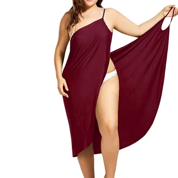 Black Zábal Sarong Plážové Šaty 2020 Dovolenku Plaviek Ženy Letné Šaty Pláži Sexy Oblečenie Bežné Backless Plus Veľkosť Vestidos 5XL