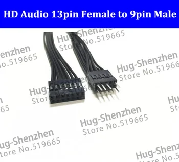 HD Audio 13 Pin Female-9 Pin Male Converter Kábel Pre Lenovo Doske Pripojenia HOSTITEĽSKÉHO Prednom Paneli Audio ---5 ks/veľa