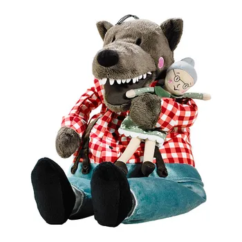 Doprava zadarmo 45 cm Lufsig nové plyšové Babička vlk hračka plnená vlk a babička bábika darček
