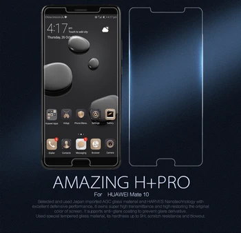 Pre Huawei Mate 10 Pro Anti-Výbuch Tvrdeného Skla Screen Protector NILLKIN Úžasné H+Pro 2.5 D Oblúkové Sklo Ochranný Film