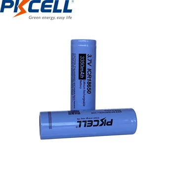 5 ks PKCELL ICR 18650 3,7 v Nabíjateľná Li-ion Batérie, Lítiové batérie 18650 3350mAh Plochou strechou, Č Pcm Pre Baterku