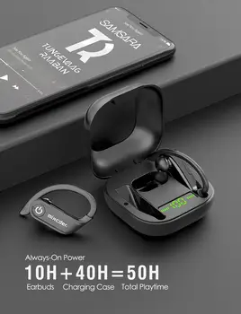 Mixcder T2 TWS Bezdrôtové Slúchadlá Ipx6 Nepremokavé Earhook Bluetooth5.0 Inear Slúchadlá Športové Slúchadlá S Mikrofónom 50 Hod Čas
