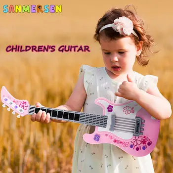 Detské Hudobné Nástroje, Gitara Hračky Strany Gitara s Pulzujúce Zvuky Darčeky pre Deti Veku 2-7 Hudby Montessori Hračky, Darčeky