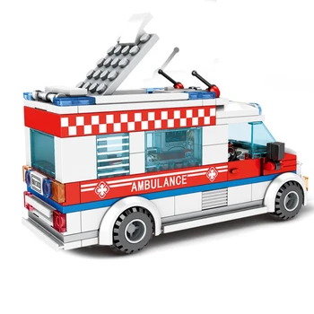 Nové Mesto Ambulancie Série Lekárske ambulancie Stavebné Bloky Model Stanovuje Tehly Klasické Vzdelávacie Hračky Pre Deti Darček
