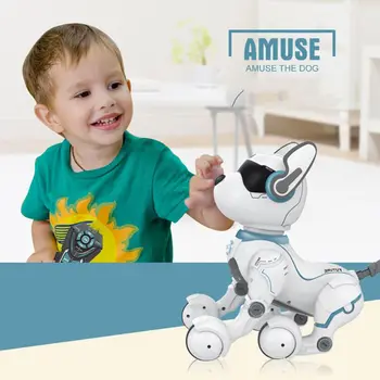 Diaľkové Ovládanie Robota Pes Hračka pre Deti Raného Vzdelávania Hračka Inteligentné Programovanie Smart Kúsok Šteňa Robot
