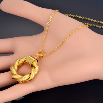 Choker Zlaté Kolo Twisted Prívesok Náhrdelník Jednoduchý Štýl pre Ženy Šperky Európsky Trend Čaro