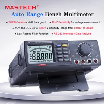 MASTECH MS8040 22000 Počíta AC DC Napätie Prúd Auto rozsah Lavičke multimeter True RMS Low-pass filtrovanie S RS-232 Rozhranie