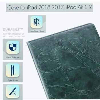 Kryt Pre iPad Vzduchu 2 Vzduchu 1 Prípade Auto Wake Funkcia Case For iPad 2018 2017 9.7 PU Leathe puzdro Pre iPad Vzduchu 2/1