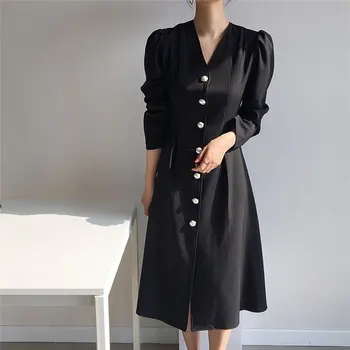 Kórejský Úrad Lady tvaru Sexy Krátke Šaty 2021 Slim Módny, Elegantný Vysoký Pás Ženy Elegantné OL Práce Nosiť Šaty