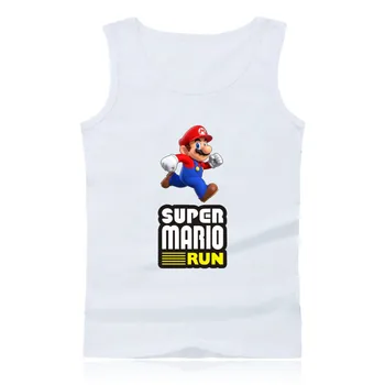 Super Mariorun Black Svalov Tank Topy bez Rukávov pre Mužov Košele a Zábavné Hry Super Mario Lete Vesta Oblečenie 4XL