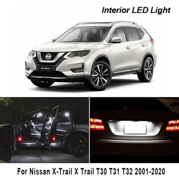 Canbus Na Nissan X-Trail X Trail T30 T31 T32 2001-2020 Vozidla Interiérové LED Dome Mapu Strechy Svetla kit Car Lampy Príslušenstvo
