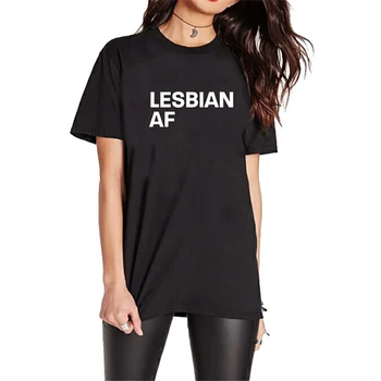 Lesbické AF T-shirt Ženy Móda Grunge Tumblr Tees Vtipný Slogan Vintage Camisetas LGBTQIA+ Topy Tričko