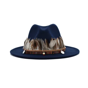 ZLD ženy Fedoras klobúk módne Etnický štýl mužov Veľké brimmed čiapky Vintage gentleman jazz klobúky dámy Bežné vonkajšie kovboj spp