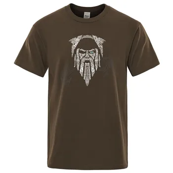 Odin Vikingovia T Shirt Mužov Viking legenda Pánske Bavlnené Tričká Krátky Rukáv Retro Dospelých T-Shirt 2020 Lete Tlač Topy Hip Hop T-Shirt
