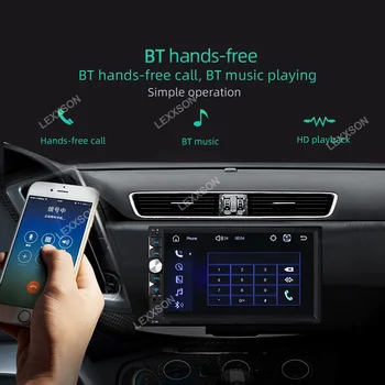Carplay autorádia Android Smart Auto Hlas 1024x600 FM Bluetooth Handsfree Reomote Kontroly AUX, USB Dotykový Displej MP5 Audio Stereo