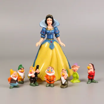 Horúce Disney princezná pohyblivá hračka bábika dlhé vlasy, snehulienka, Popoluška rozprávky trpaslík detskej izby, dekorácie Vianočný darček