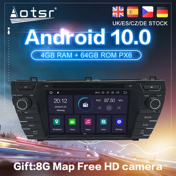Android 10.0 PX6 Pre Toyota Corolla 11 2013 - 2016 Auta GPS Navigácie Rádio Auto Stereo DVD Multimediálny Prehrávač DSP HeadUnit 2Din