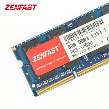 ZENFAST 4GB DDR3 8GB 1333Mhz 1600Mhz so-DIMM 1,5 V Notebook RAM 204Pin Notebook Pamäte sodimm Pre AMD