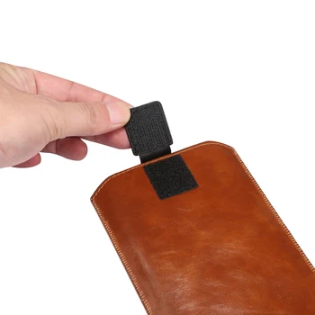 Ultra-tenký jednoduchý mobilný telefón, univerzálny PU kožené potiahnite popruh závesu Háčik Slučky Puzdro Puzdro Pás Pás Taška Kryt pre Samsung