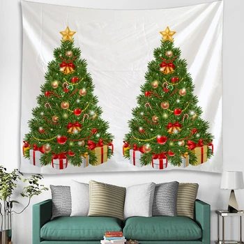 Vianočné Dovolenku Gobelín Vianočný Stromček Tapzi Multi Tlač Domov Deco Stene Visí Wall Art Picnic Mat Veľké Plus Veľkosť