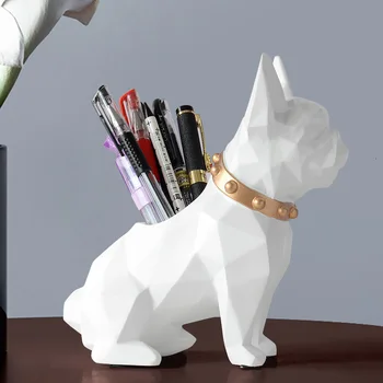 Pes Živice Figúrka Pero má písací stôl organizuje úrad príslušenstvo Skladovanie stôl ceruzka hrniec držiak na stôl pero plavidlá darček