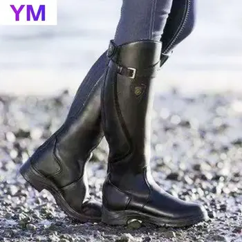 Západnej Módy 2020 Ženy Topánky Zimné Kolená Vysoké Podpätky Kvalitné Semiš Dlho Pohodlie Námestie Botines Mujer Stehná Vysoké Boot Botas 43