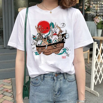Dlrn Plavba Chihiro Cartoon Žena Tshirts Grafické Tees Ženy Harjauku Japonské Anime Roztomilý Kawaii Oblečenie, Streetwear