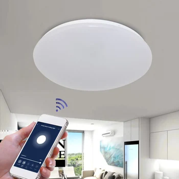48W Smart LED Stropné Svietidlo WiFi Diaľkové Ovládanie Hlasom Funkcia Pamäte Povrchová Montáž Spálňa Domov Stmievanie Stropné svietidlo 85V-265V