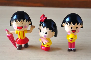 12pcs/veľa 5cm Chibi Maruko Chan Akčné Figúrky Sakura Momoko Bábiky PVC Obrázok Garáž Súprava Hračiek Brinquedos Anime