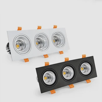 Stmievateľné Zapustené LED Svietidlá 3x7W 3x9W 3x12W COB LED Stropné Bodové Svetlá AC110-240V LED Stropné Svietidlá Vnútorné Osvetlenie