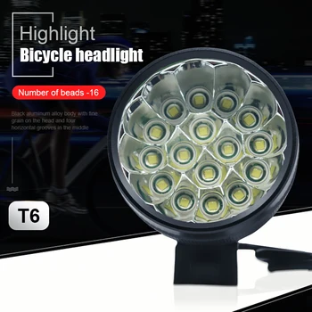 XML-T6 Svetlo na Bicykel 40000 Lumen čelová Lampa LED Svetlomet 16 Led Cyklistické Požičovňa Svetlo Predné Reflektor pre Vonkajšie Koni
