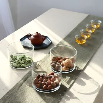 Sklenené nádoby akumulačná nádoba Kombinovanej bambusu veko zrná zapečatené plechovky ručné čaj plechovky kuchynské nádoby vzduchotesnej nádobe