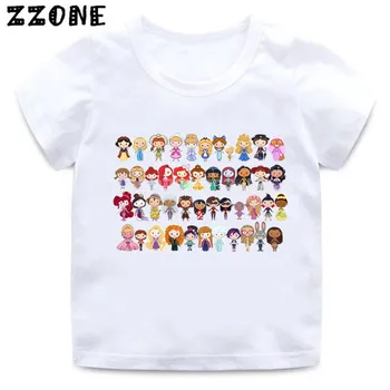 Dievčatá/Chlapci Malé Princezné Úžasné Cartoon T shirt Deti Zábavné Oblečenie pre Deti, Letné Biele Topy Dieťa T-shirt