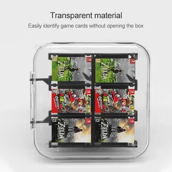 Hra Karty Prípade Prenosné Ochranné ABS Hard Shell Hra Karty Úložný Box S 12 Hru Kazety Držiak Pre Nintendo Prepínač