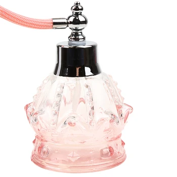 Vintage Crystal Parfum Fľašu w Ružová Dlho Sprej Rozprašovač Naplniteľné Elegantné