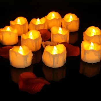 12PCS Veľkonočné Sviečky Flameless LED Elektrické sviečkach Blikanie Čaj Svetlo Sviečky, Svadobné, Vianočné Party Domova