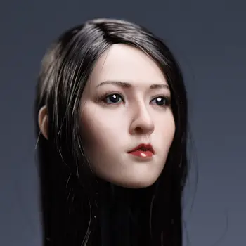 1/6 Rozsahu Ázia Krásne Ženy Yun Hlavu Sculpt Model s Krátkymi Čiernymi Vlasmi pre Uchytenie 12