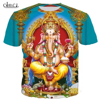 Hot Predaj Základné T-Shirt Hinduizmus Boh Pán Ganeš 3D Tlač Ganesh Unisex Tees Ženy Muži Letné tričká Topy Športové oblečenie, Streetwear