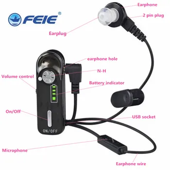 USB Nabíjateľné Vreckový načúvací prístroj pre Starších ľudí, Digitálne Bezdrôtové Super Výkon nepočujúcich pomoci pre Závažné Hlbokej Straty, C-06