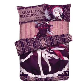Japonské Anime Overlord Shalltear Bloodfallen Luxusná Posteľná Bielizeň Sady Moderných Kráľovná Posteľná Bielizeň Twin Set Plný Kráľ Teplú Posteľ, Obklady Domov