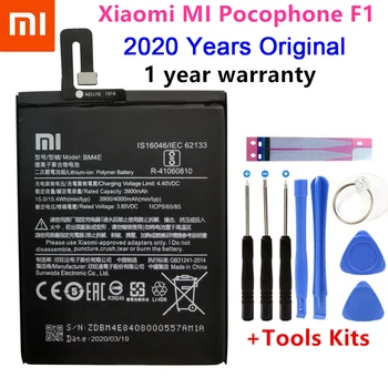 Originálne Náhradné Batérie BM4E Pre Xiao MI Pocophone F1 batérie Autentické Telefón Batérie 4000mAh+Nástroj Súpravy+Samolepky