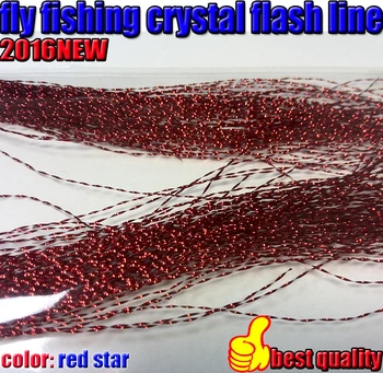 2016NEW fly rybárske crystal flash linka 10 taška/veľa prípravok vlasec lákať line fly rybárske viazanie materiál závit dĺžka je 30 CM