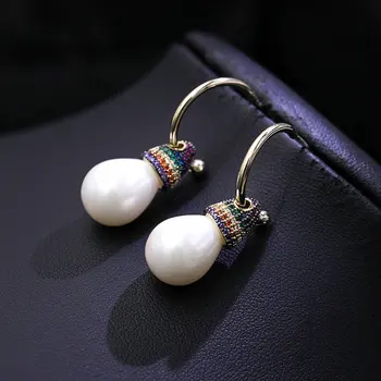SINZRY Nový Príchod Strieborná Farba Roztomilý pearl zirkón vintage Náušnice kvapka pre Ženy Móda kórejský Náušnice 2020