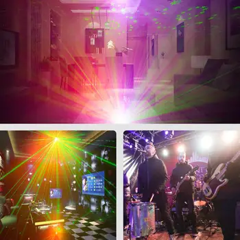 60 Vzory LED Laserový Projektor Svetlo Party Dekorácie domov 180Degree Ručné Otáčanie USB Nabíjateľné Klubu DJ, Disco Stage Svetlo