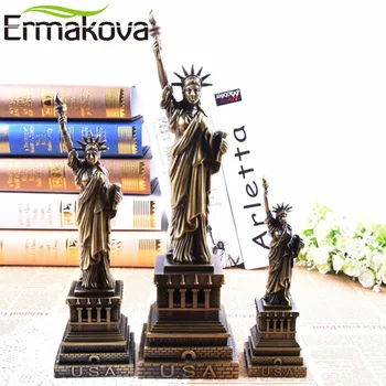 ERMAKOVA Starožitné Bronzová Socha Slobody Replika Kovový Model Amerického New York Figúrka na Svete Slávny Orientačný bod Architektúry