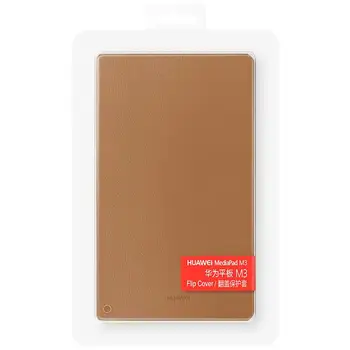 Originálne Kožené vyklápací Kryt na Huawei Mediapad M3 8.4 palcový Kožené puzdro S Sleep/Wake Funkcia Stand Ochranný plášť pre M3