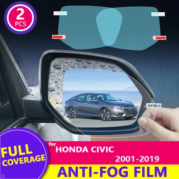 Pre Honda Civic 7/8/9/10 2001-2019 Plný Kryt Spätného Zrkadla HD Filmu Anti-Fog Rainproof Auto Zrkadlo Nálepky, Auto Príslušenstvo
