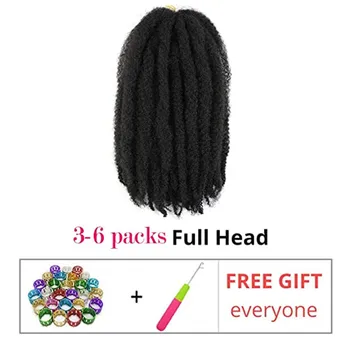 Kong&Dt 18-palcové Marley Háčkovanie Sieťky na Vlasy Čisté Farby Kinky Afro Syntetické Pletenie Vlasy Háčkovanie Sieťky, predlžovanie Vlasov pre Ženy